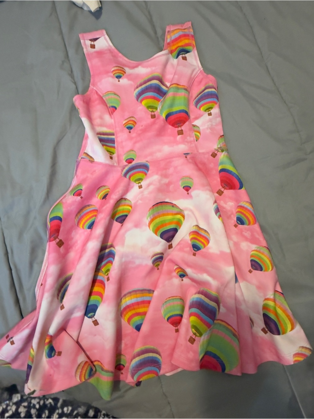 1989 Place Pink Hot Air Balloon Skater Dress